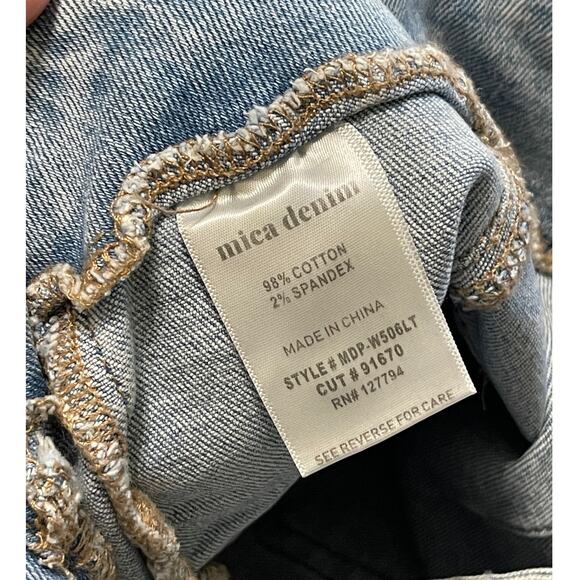 Altar'd State Tyla Wide Leg Stretch Jeans Medium Light Wash Size 25 NEW - Picture 8 of 10